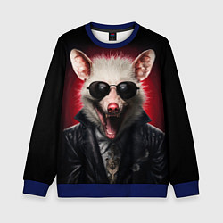 Свитшот детский Крутой опоссум, цвет: 3D-синий