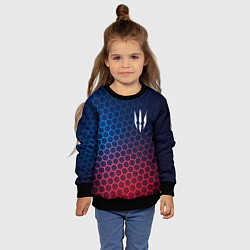 Свитшот детский The Witcher неоновые соты, цвет: 3D-черный — фото 2