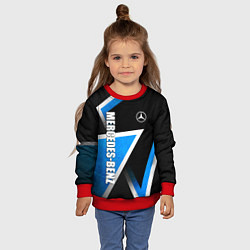 Свитшот детский Mercedes - blue metal, цвет: 3D-красный — фото 2