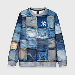 Детский свитшот Patchwork - New York yankees baseball team