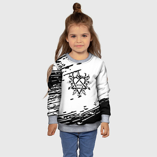 Детский свитшот Him метал / 3D-Меланж – фото 4