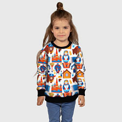 Свитшот детский Русские народные традиции, цвет: 3D-черный — фото 2