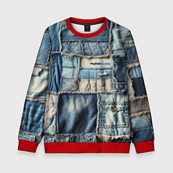 Детский свитшот Patchwork denim - vogue