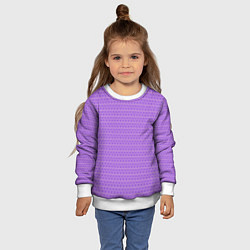 Свитшот детский Сиреневый паттерн узоры, цвет: 3D-белый — фото 2