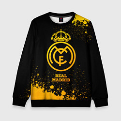 Свитшот детский Real Madrid - gold gradient, цвет: 3D-черный