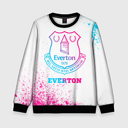 Свитшот детский Everton neon gradient style, цвет: 3D-черный