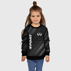 Свитшот детский Infiniti sport metal, цвет: 3D-черный — фото 2
