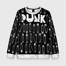 Свитшот детский Punk pins, цвет: 3D-белый