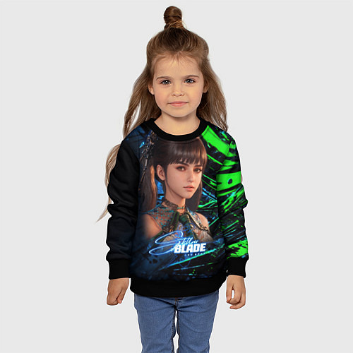 Детский свитшот Stellar Blade Ева / 3D-Черный – фото 4