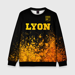 Свитшот детский Lyon - gold gradient посередине, цвет: 3D-черный