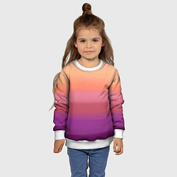 Свитшот детский Абстракция градиент на закате дня, цвет: 3D-белый — фото 2