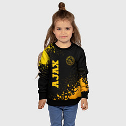 Свитшот детский Ajax - gold gradient вертикально, цвет: 3D-черный — фото 2