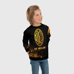Свитшот детский AC Milan - gold gradient, цвет: 3D-черный — фото 2