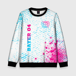 Детский свитшот Bayer 04 neon gradient style вертикально