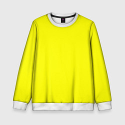 Свитшот детский Яркий желтый, цвет: 3D-белый