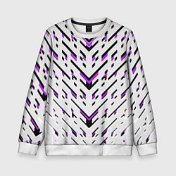 Детский свитшот Black and purple stripes on a white background