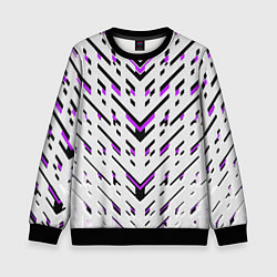 Детский свитшот Black and purple stripes on a white background