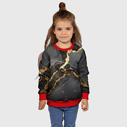 Свитшот детский Золото и черный агат, цвет: 3D-красный — фото 2