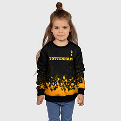 Свитшот детский Tottenham - gold gradient посередине, цвет: 3D-черный — фото 2