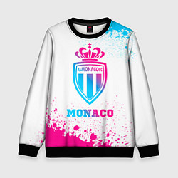 Свитшот детский Monaco neon gradient style, цвет: 3D-черный