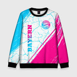 Детский свитшот Bayern neon gradient style вертикально