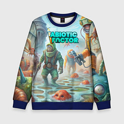 Свитшот детский Abiotic Factor монстры, цвет: 3D-синий