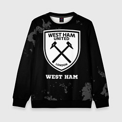 Свитшот детский West Ham sport на темном фоне, цвет: 3D-черный