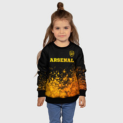 Свитшот детский Arsenal - gold gradient посередине, цвет: 3D-черный — фото 2
