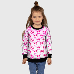 Свитшот детский Marshmello pink colors, цвет: 3D-черный — фото 2