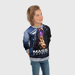 Свитшот детский Mass Effect Тали Зора, цвет: 3D-меланж — фото 2