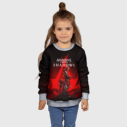 Свитшот детский Главные герои Assassins creed shadows, цвет: 3D-меланж — фото 2