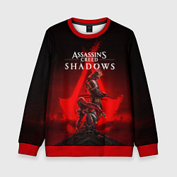 Свитшот детский Главные герои Assassins creed shadows, цвет: 3D-красный