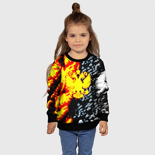 Детский свитшот Возрождение российской империи / 3D-Черный – фото 4