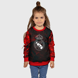 Свитшот детский Реал мадрид огонь красный, цвет: 3D-красный — фото 2