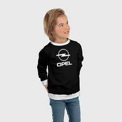 Свитшот детский Opel logo white, цвет: 3D-белый — фото 2