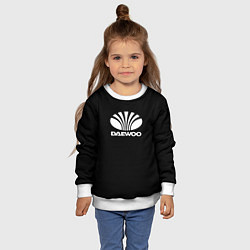 Свитшот детский Daewoo white logo, цвет: 3D-белый — фото 2