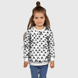 Свитшот детский Узор с пингвинами, цвет: 3D-белый — фото 2