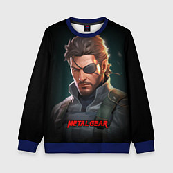 Свитшот детский Веном Снейк из игры Metal gear, цвет: 3D-синий