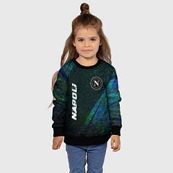 Свитшот детский Napoli glitch blue, цвет: 3D-черный — фото 2