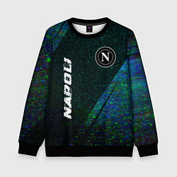 Свитшот детский Napoli glitch blue, цвет: 3D-черный
