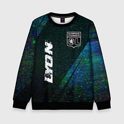 Детский свитшот Lyon glitch blue