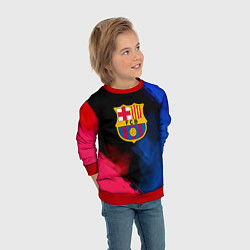 Свитшот детский Barcelona fc club gradient smoke, цвет: 3D-красный — фото 2