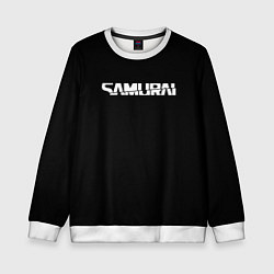 Свитшот детский Samurai logo white, цвет: 3D-белый