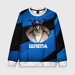 Свитшот детский Шлепа в бейсболке, цвет: 3D-белый