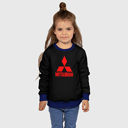 Свитшот детский Mitsubishi red logo, цвет: 3D-синий — фото 2