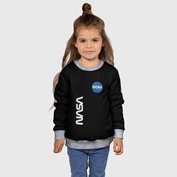 Свитшот детский NASA logo usa space, цвет: 3D-меланж — фото 2