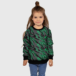 Свитшот детский Абстрактный камуфляжный узор, цвет: 3D-черный — фото 2