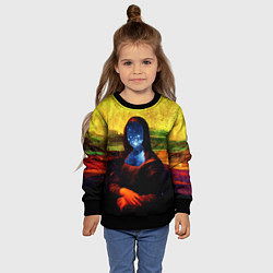 Свитшот детский Космическая джаконда, цвет: 3D-черный — фото 2