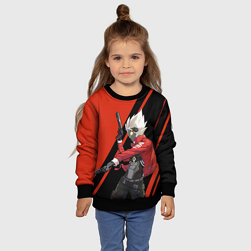 Детский свитшот Zenless Zone Zero Billy Kid / 3D-Черный – фото 4