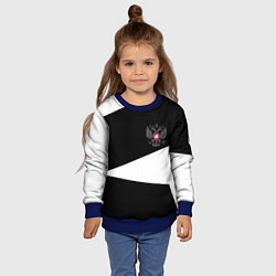 Свитшот детский Герб РФ геометрия текстура, цвет: 3D-синий — фото 2